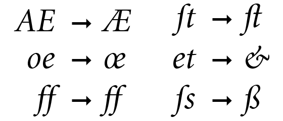 リガチャ（合字）