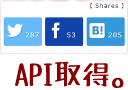 Twitter・Facebook・はてなブックマークのシェア数を取得する