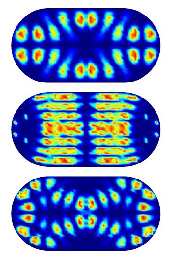 Wave functions in a stadium-shaped microwave resonator 