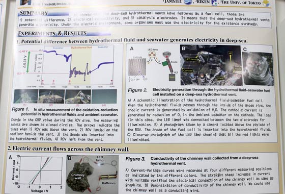 深海熱水から電気エネルギーを取り出す